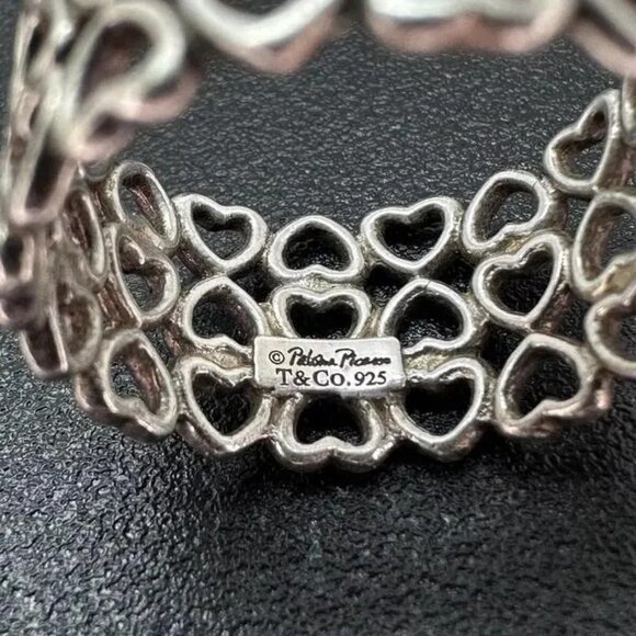 Like New!  Tiffany & Co. Paloma Picasso Crown of Hearts Sterling Silver Ring - S - Picture 3 of 4